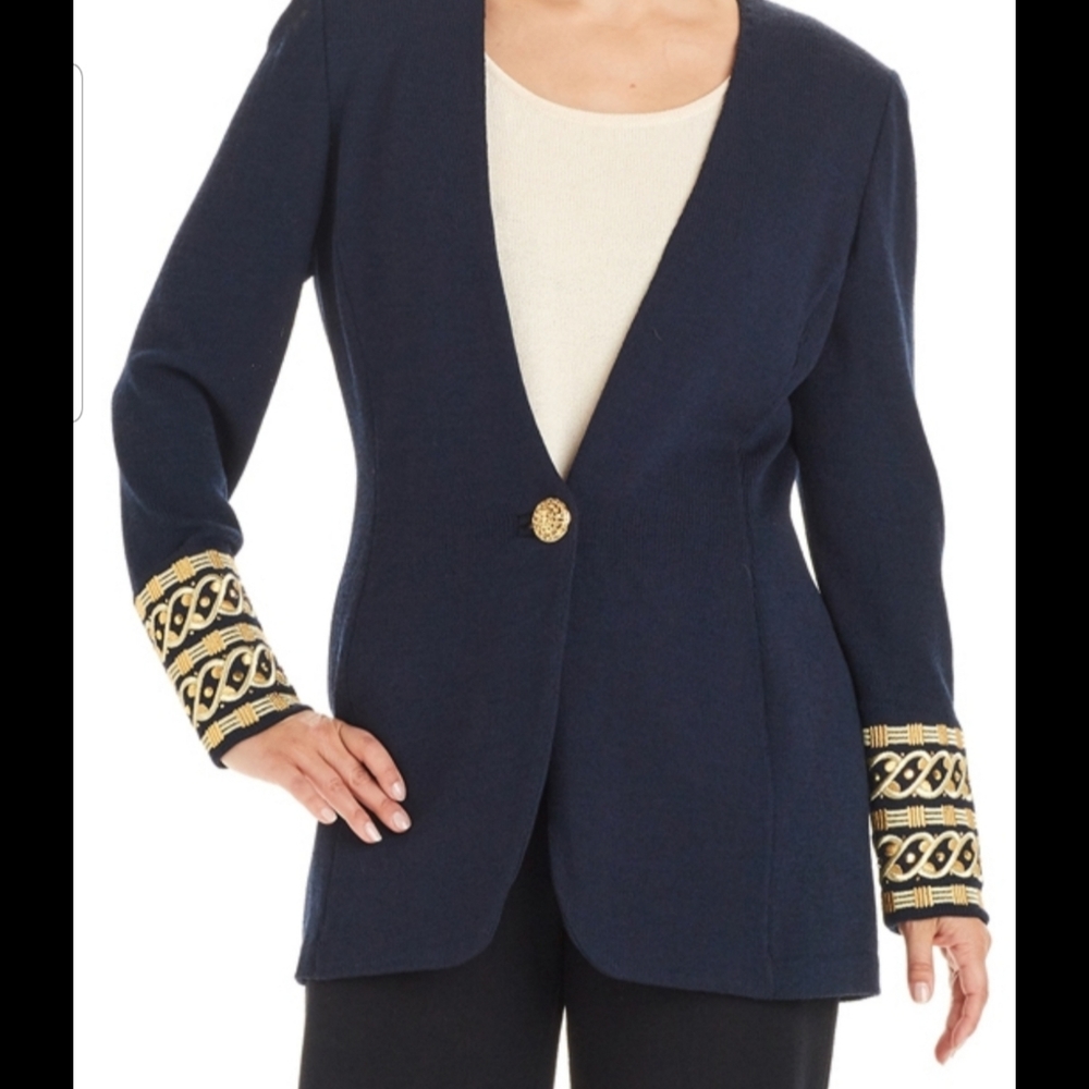 St John Santana Knit Jacket Size 8